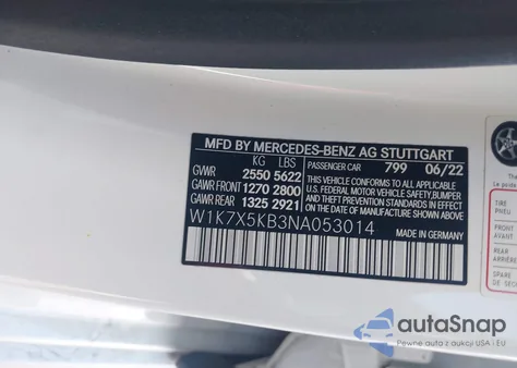 2022 Mercedes-Benz Amg Gt 43 4-Door Coupe из США, поврежденный, VIN W1K7X5KB3NA053014